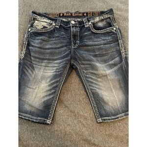 Rock Revival Dark Blue Tyrone Short Size 40 Shorts
